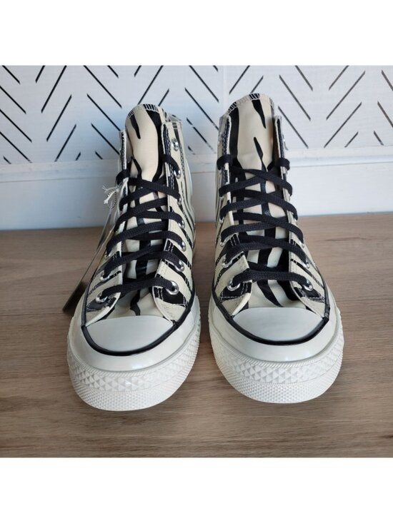 ⭐Converse Chuck 70 Hi Sz 7 Men\'s Shoes Zebra Print Canvas Glow Sneakers A15032C⭐